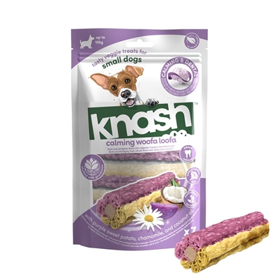 Knash Woofa Loofa Dentalstick med Sötpotatis & Kamomill för Små Hundar 7 st